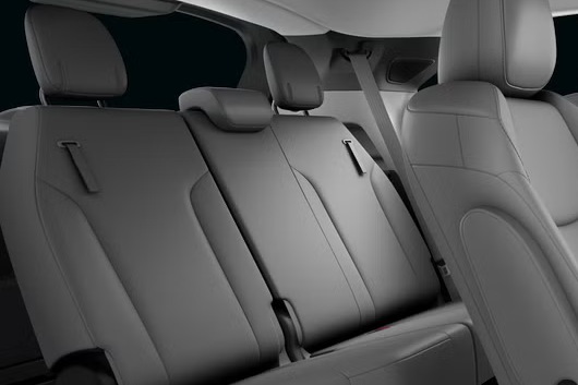 View of the rear row seats